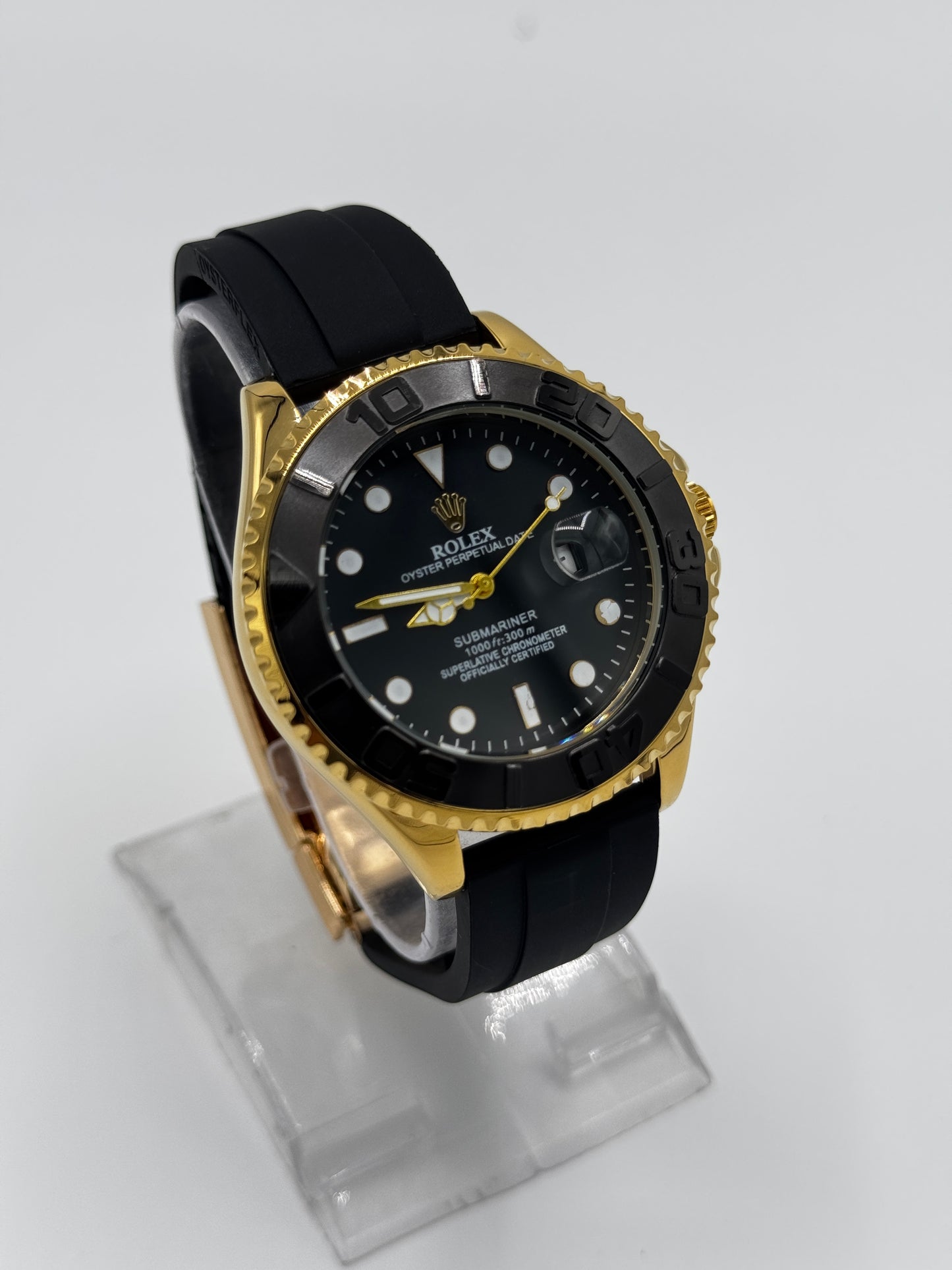 Rolex Submariner – Two-Tone Gold & Black Rubber Strap Edition