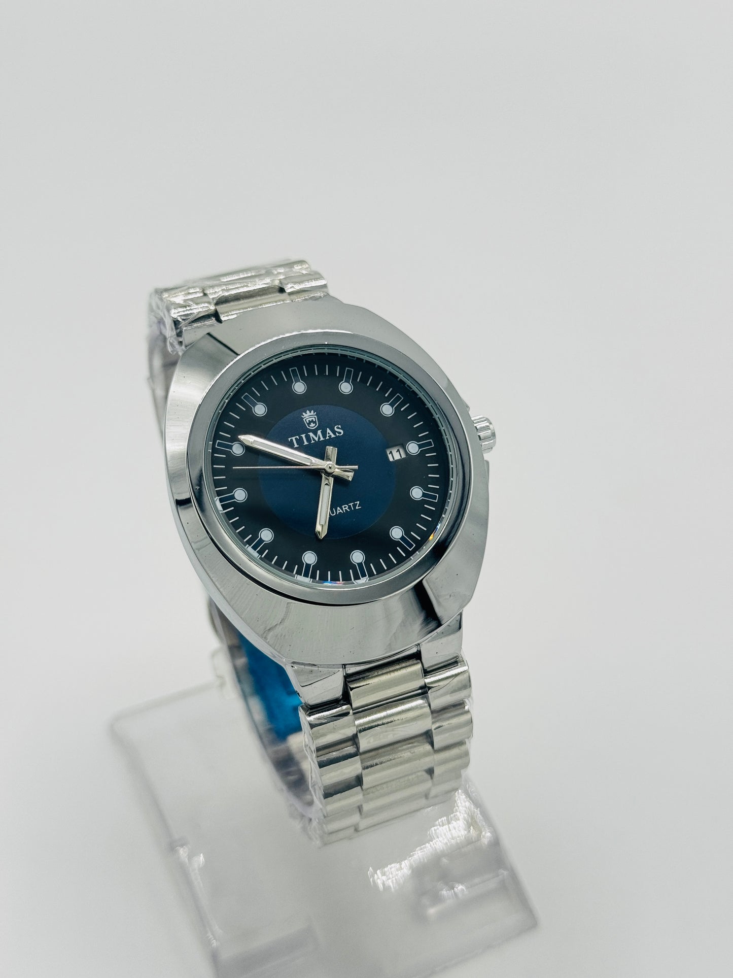 Timas Silver Steel Quartz Watch