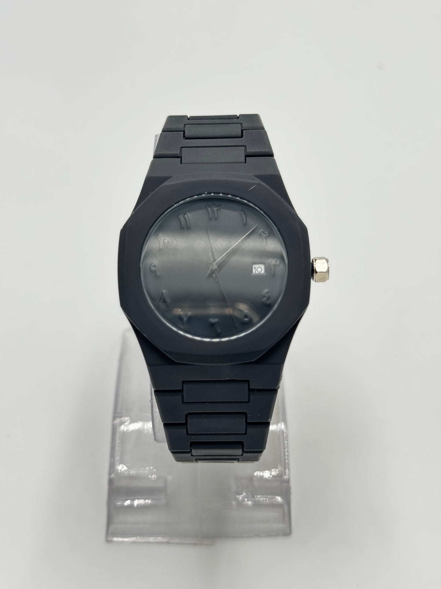 Black Aura Carbon Fiber Black Arabic Dial Watch