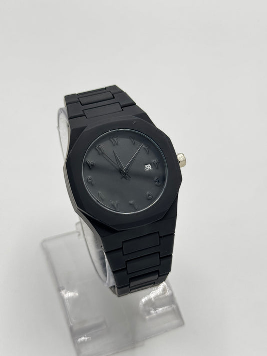 Black Aura Carbon Fiber Black Arabic Dial Watch
